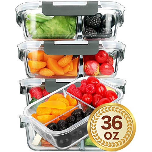 Pre Order M Mcirco 5 Packs Glass Meal Prep Containers 3 Compartment With Lids Glass Lunch Containers Food Prep Lunch Box Bento Box Bpa Free Microwave Oven Freezer Dishwasher Safe 36 Oz Lazada Singapore