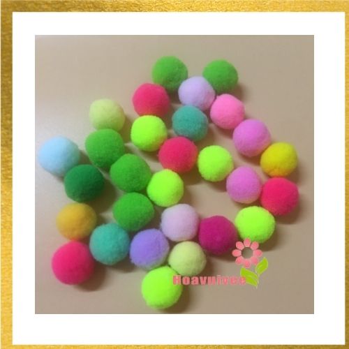 Pompom hạt bông màu-  pompom thiết bị mầm non - Hoavuivee