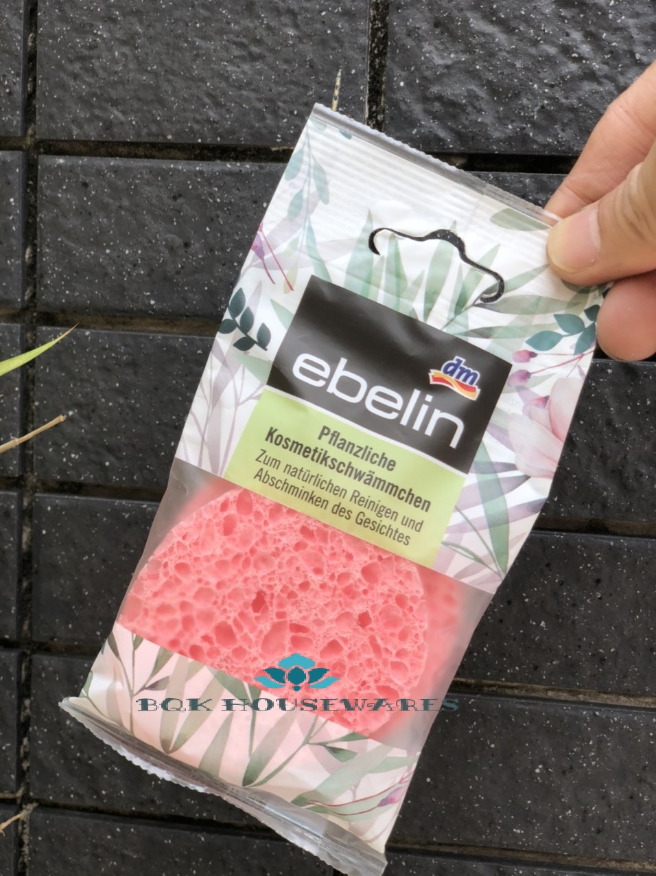 [HCM]Bọt biển rửa mặt Ebelin gồm 2 miếng Kháng khuẩn của Đức (GIAO MÀU NGẪU NHIÊN)