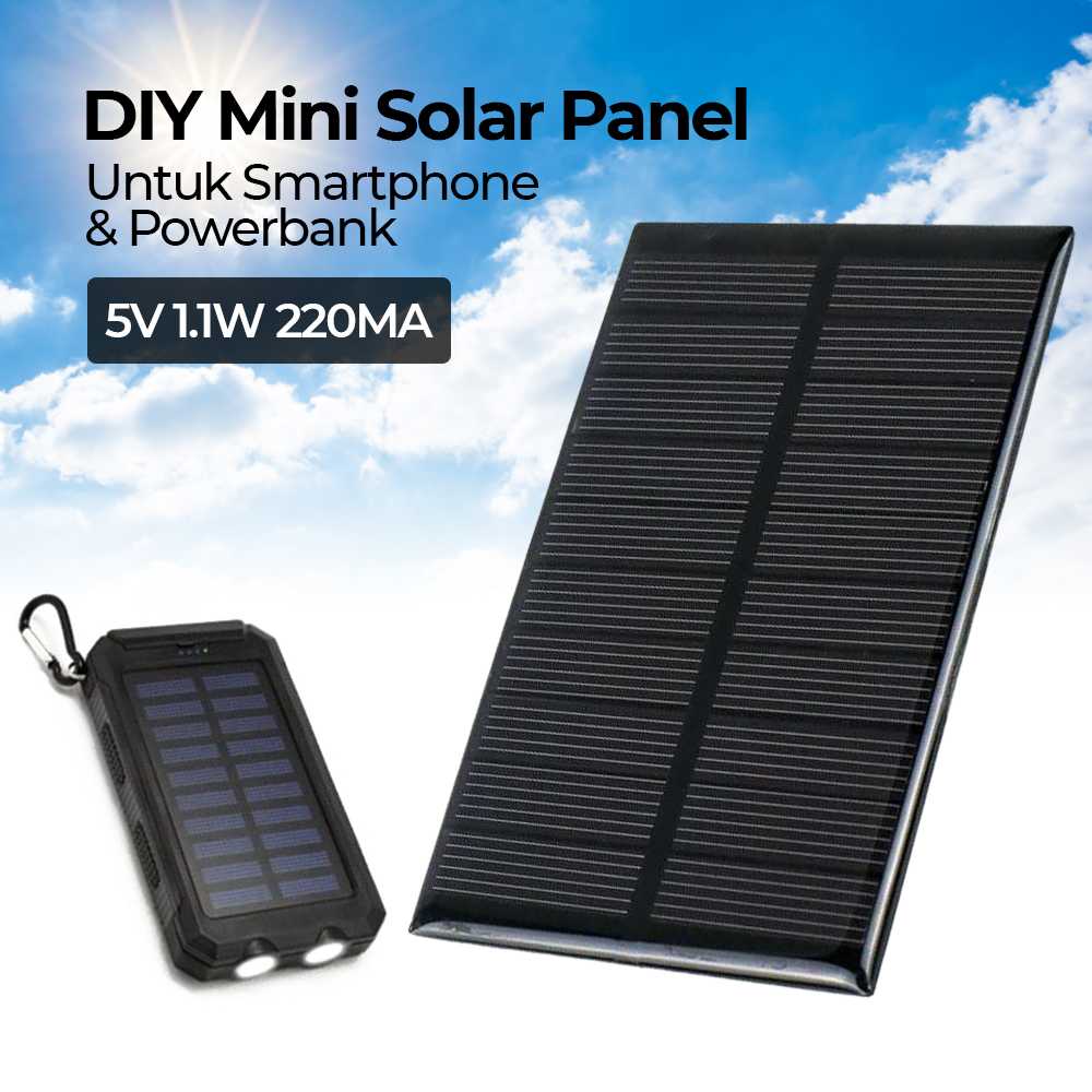Solar Panel Mini Polycrystalline DIY Power Bank 5V 220mA