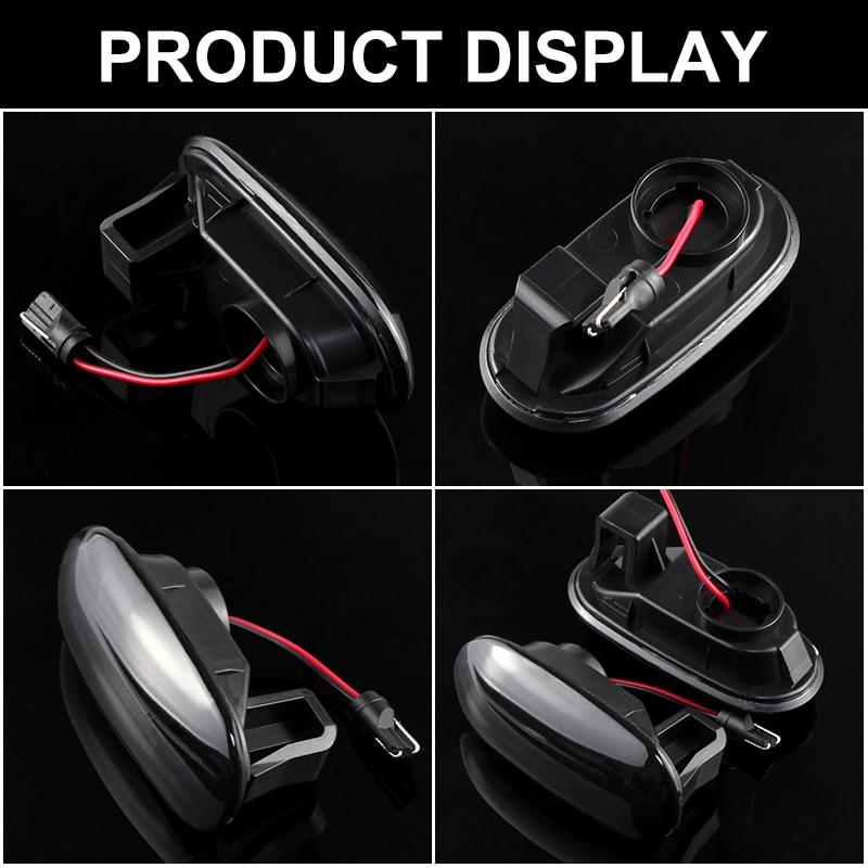 2Pcs LED Turn Signal Side Marker Sequential Blinker indicator Light For Mitsubishi Pajero Mirage Legnum Galant 1998-2005