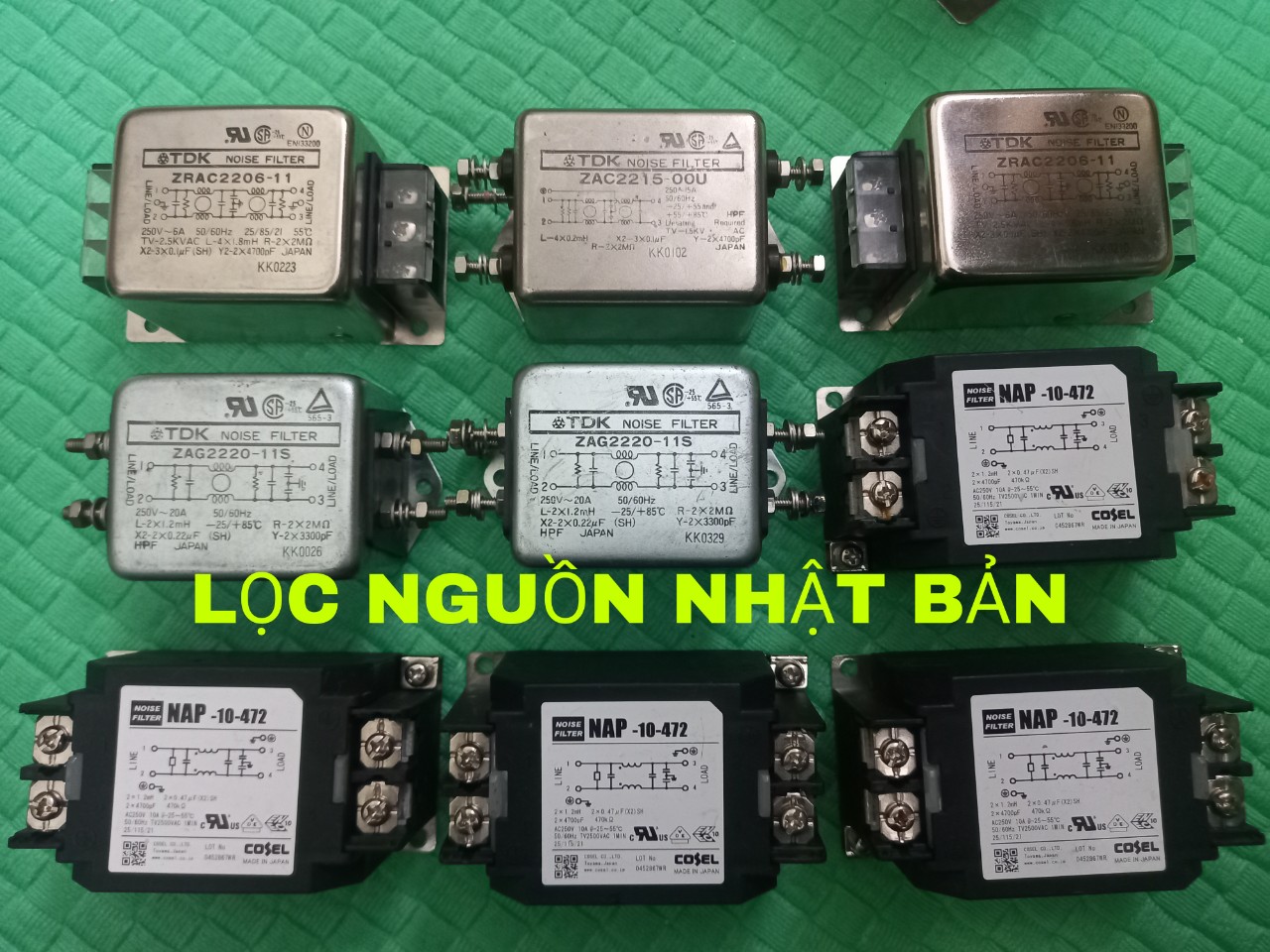 LỌC NGUỒN NHẬT BẢN 6A 10A 30A LẮP 220V