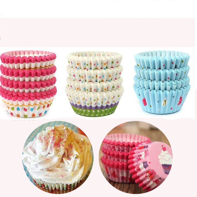 Bộ 100 Khuôn cupcake giấy mềm đáy 4,5cm ( dùng cho khuôn cỡ to )