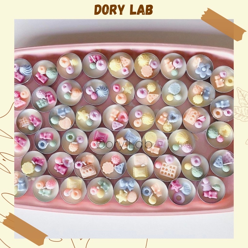 Nến Thơm Tealight Mini Mix Topping Màu Sắc - Dory Lab