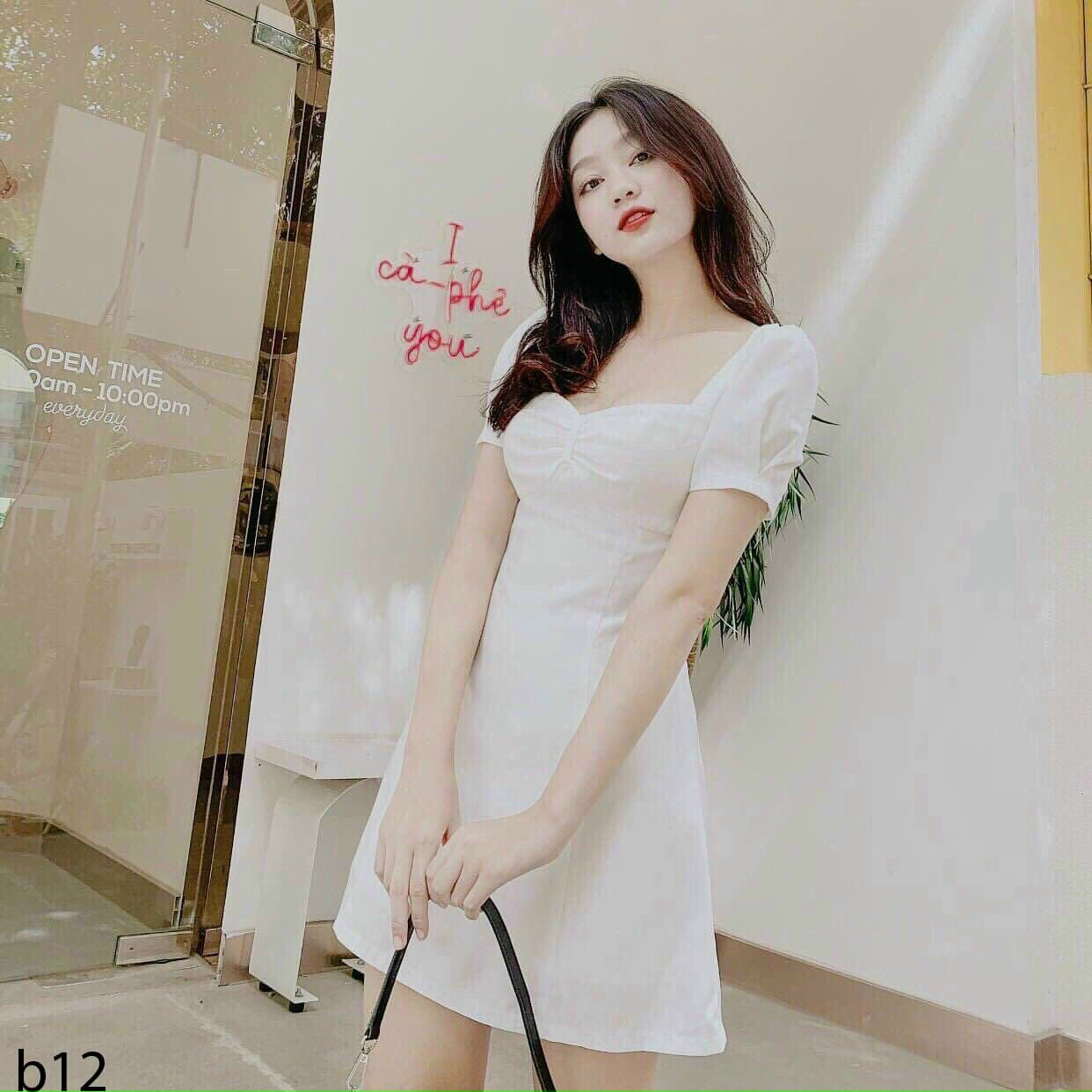 Váy Đầm Tiểu Thư Siêu Xinh Tôn Dáng Sáng Da 2 Màu Lựa Chọn