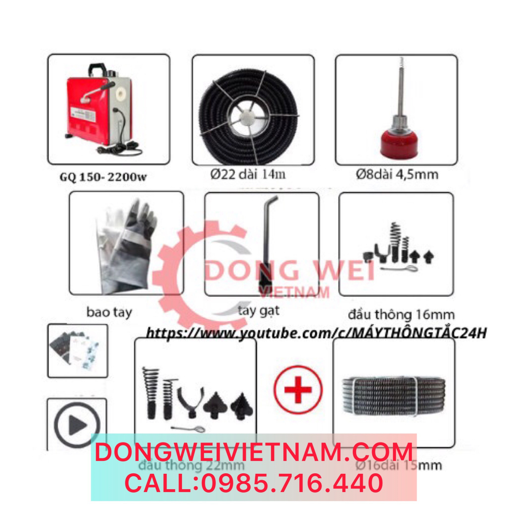 Máy thông tắc cống GQ150-2200w