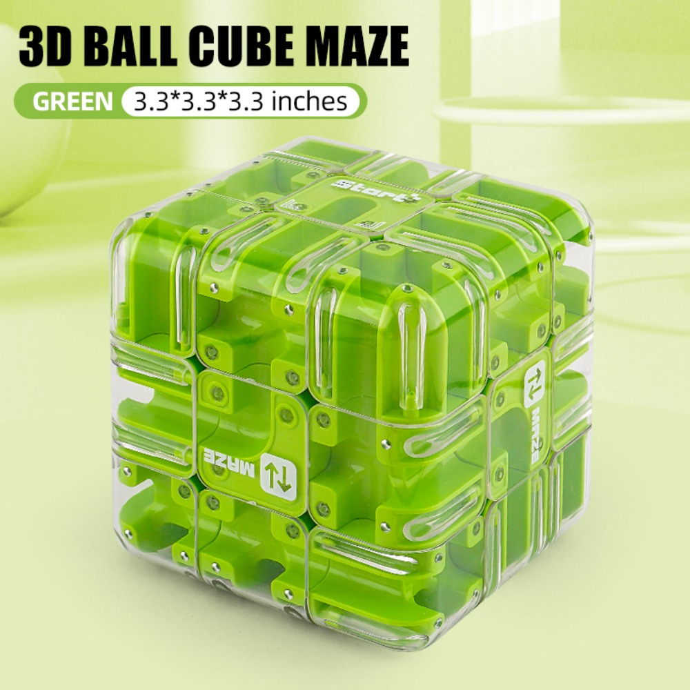 Balance Training 3D Puzzle Ball Maze Toy with Steel Ball Clear Shell ...