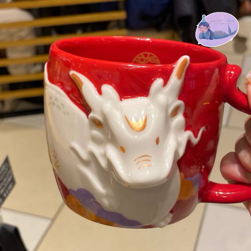 [𝑪𝒐́ 𝑺𝒂̆̃𝒏] STARBUCKS CỐC SỨ ZODIAC DRAGON CERAMIC MUG 355ML / 59ML