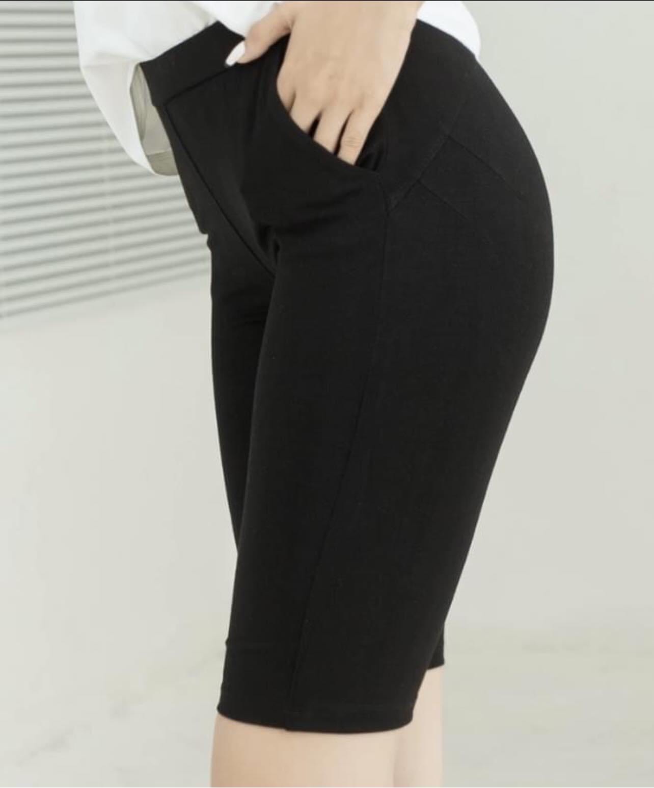 Quần legging ngố nâng Mông chất umi dày mịn mát