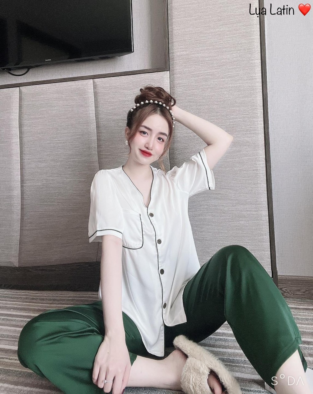 (Bigsize) Đồ Bộ Lụa Latin Tiểu Thư Cao Cấp - Chất vải rũ mượt, cực mát