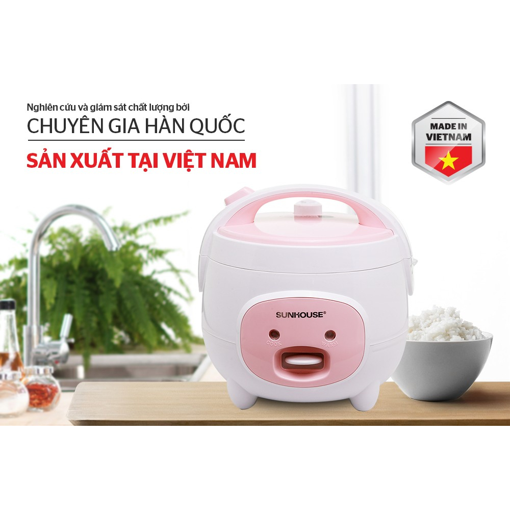 Nồi cơm điện mini SUNHOUSE 1.2L SHD8217W
