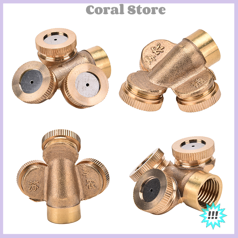 【Coral】💖【HOT SALE】🎈🎈 Adjustable Brass Spray Misting Nozzle Garden Sprinklers Irrigation Fitting