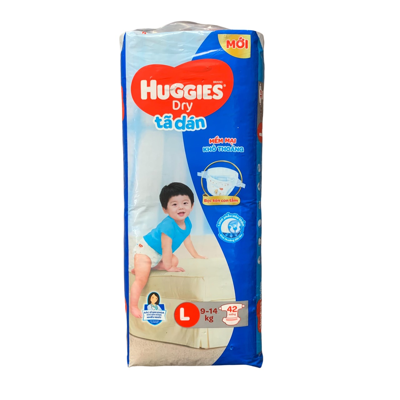 Bỉm-Tã dán Huggies side L 42 miếng (9-14kg)