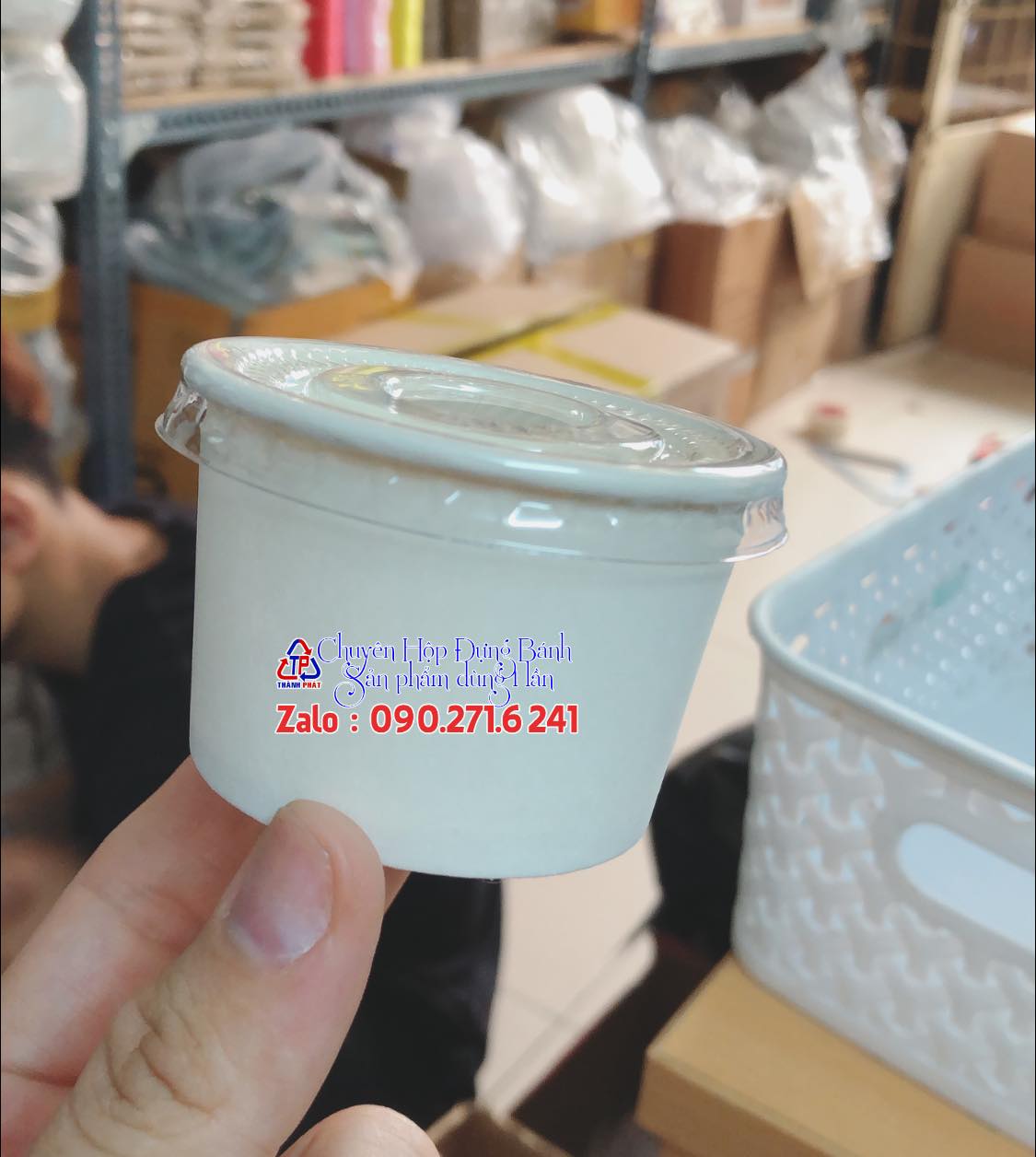 100 Hủ sốt giấy có nắp dung tích 95ml