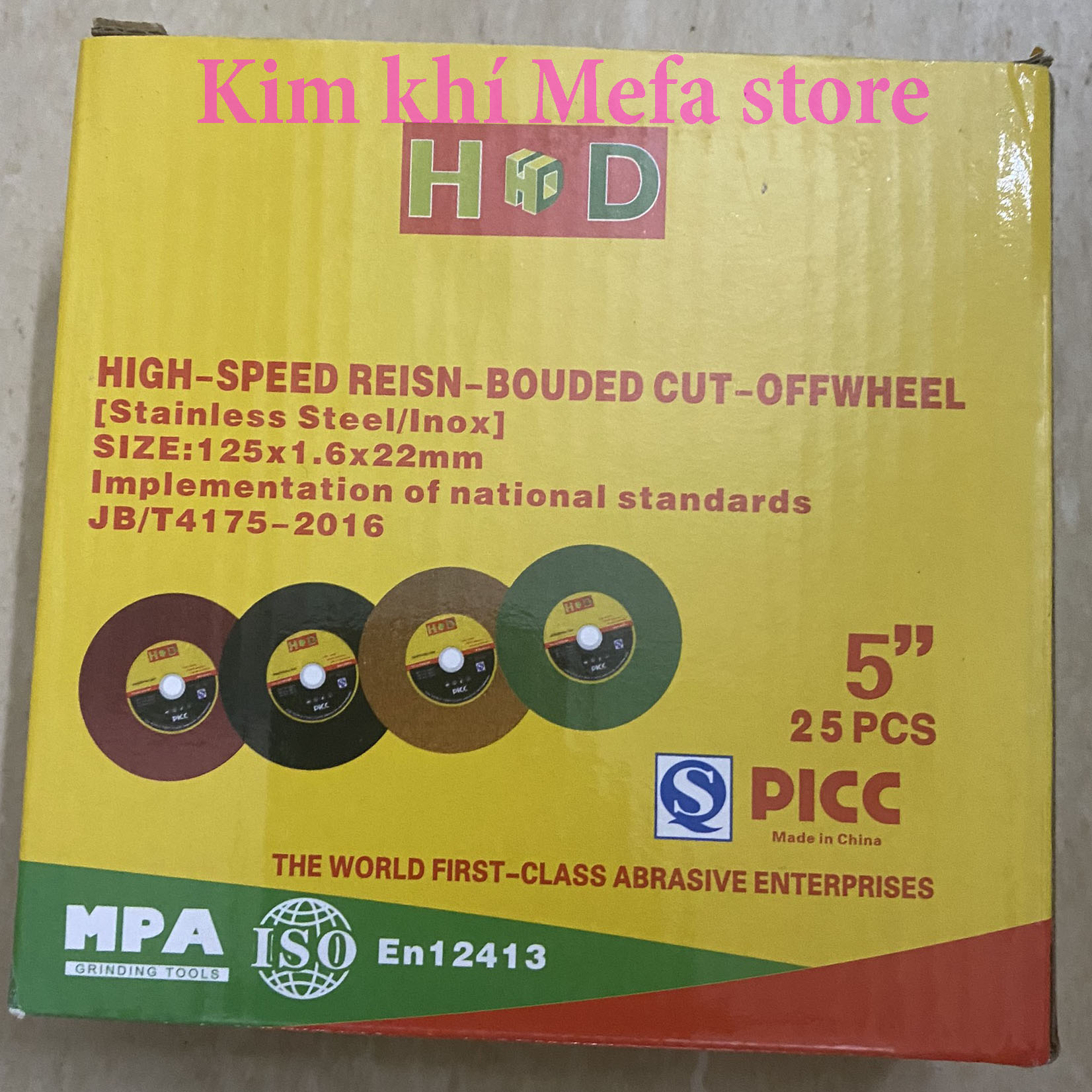 (25 viên) Đá cắt sắt inox 125 HD hàng chuẩn xịn