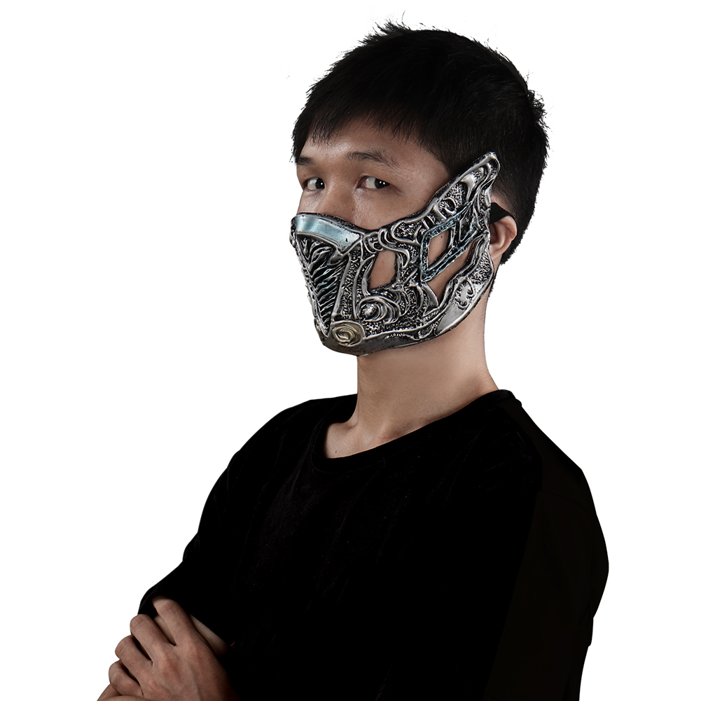 Mortal Kombat -Sub-Zero Mask Cosplay Latex Masks Helmet Masquerade Halloween Party Costume Props