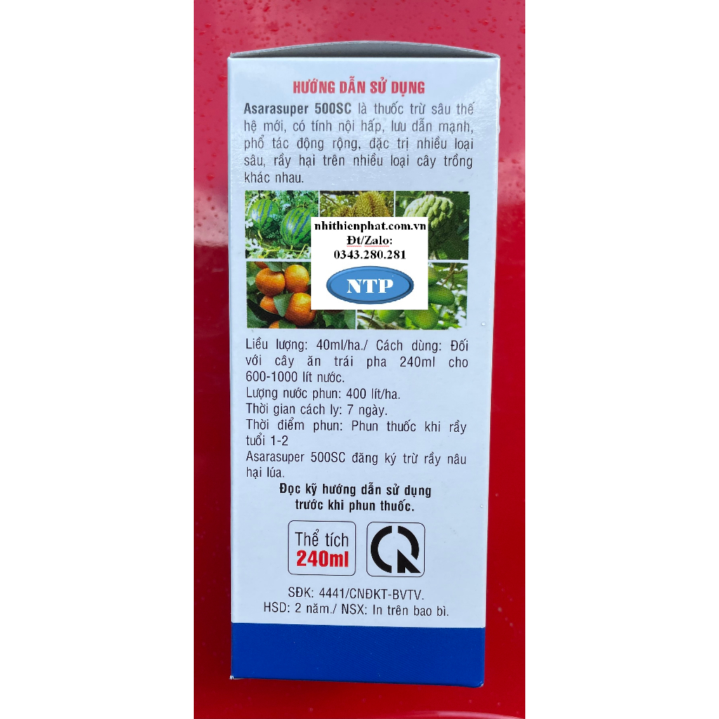 ASARASUPER 500SC VUA RẦY XANH (Chai)