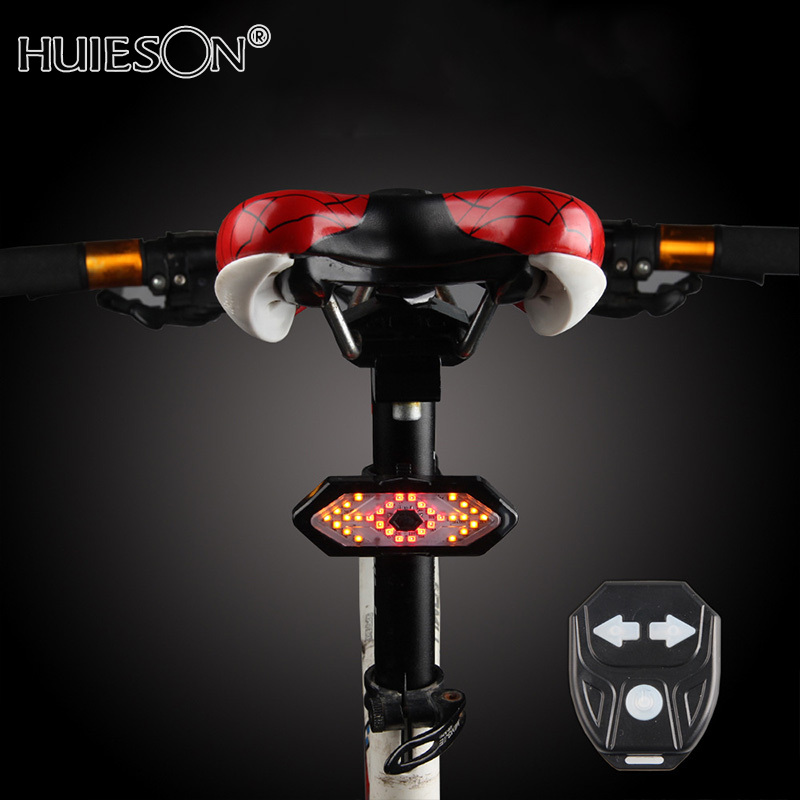 【HUIESON】Bicycle turn signal, USB charging, bicycle tail light, LED wireless remote control turn signal, warning light, riding equipment