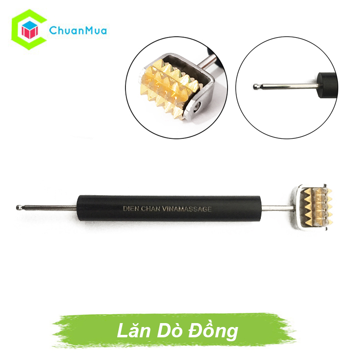 Cây Lăn Dò Đồng Láng Mát Xa - Dụng Cụ Diện Chẩn ( Phụ Kiện Masage Điện Chấn, Nhấn Lay Huyệt Mặt Cổ Tay Chân Toàn Thân ) ChuanMua GDA170