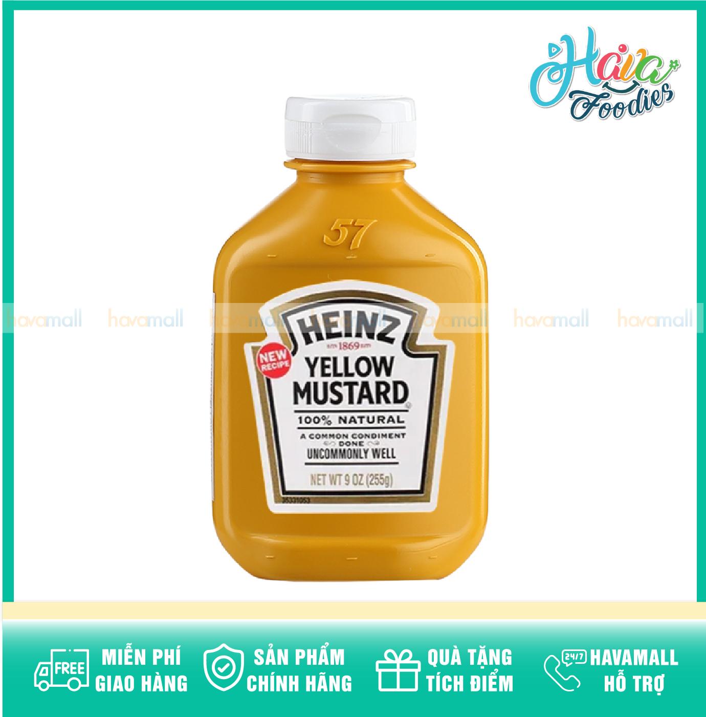 Mù Tạc Vàng Heinz 255g Yellow Mustard thumbnail