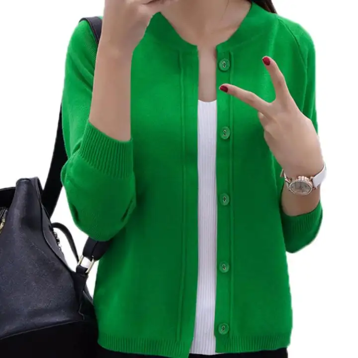 Spring And Autumn New Style WOMEN'S Dress Korean Style Sweater Slim Fit Long Sleeve Outdoor Crew Neck Knitted Cardigan Short Small Shawl Light Jacket Spring And Autumn New Style WOMEN'S Dress Korean Style Sweater Slim Fit Long Sleeve Outdoor Crew Neck Knitted Cardigan Short Small Shawl Light Jacket