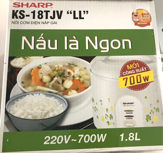 Nồi Cơm Điện Sharp KS-18TJVLL (1.8L) - Hàng chính hãng