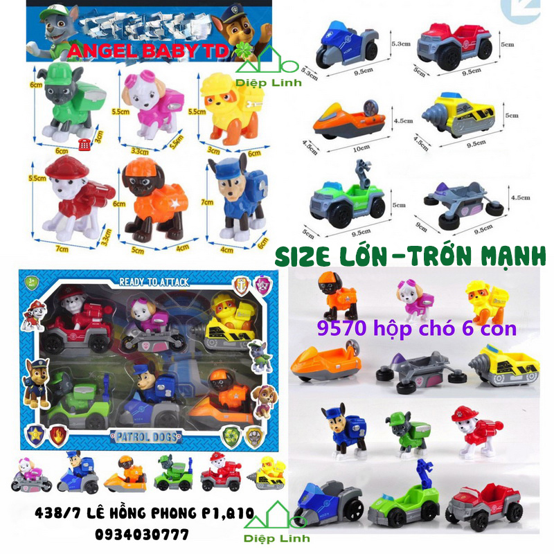 Bộ xe đồ chơi cho bé poli robocar và những người bạn mô hình xe chạy trớn