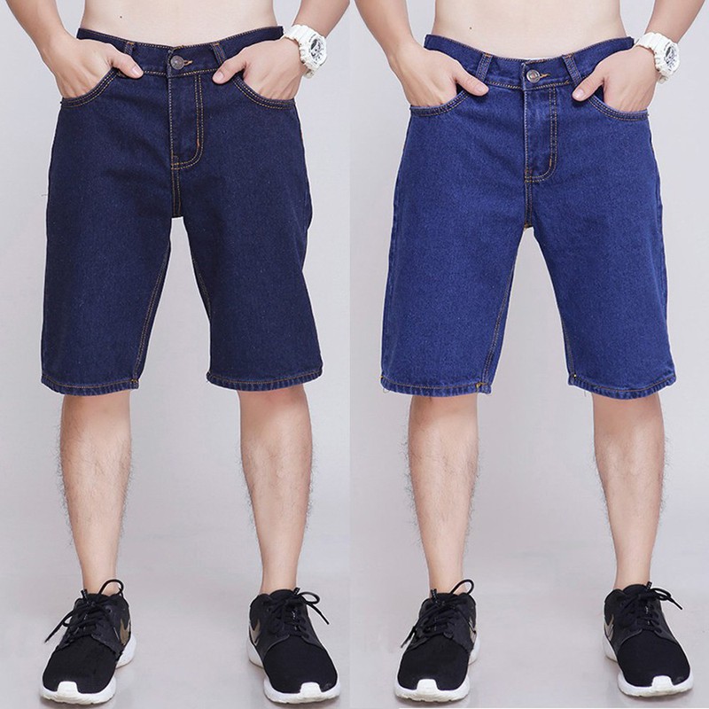 Quần short Jean nam cao cấp với 03 màu cơ bản vải dày dặn cực đẹp có size bự 45-90kg - Jean002