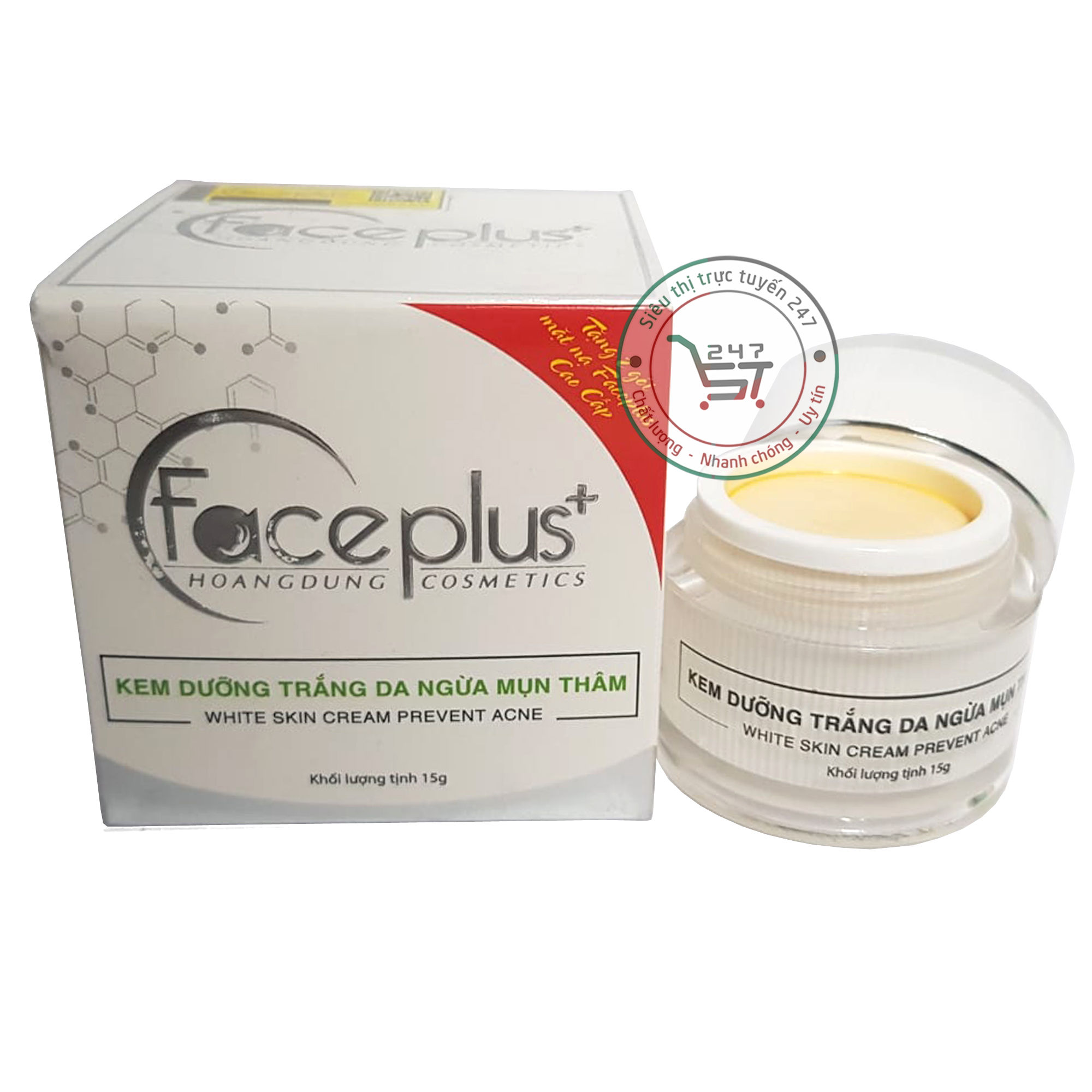 Kem dưỡng Trắng da ngừa Mụn thâm Faceplus (trắng) chăm sóc da hiệu quả