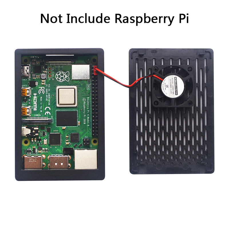 Raspberry%20Pi%204%20Model%20B%20ABS%20Case%20Grid%20Cooling%20with%20Cooling%20Fan%20Black%20Transparent%20Plastic%20for%20Raspberry%20Pi%204%20-%20Image%204