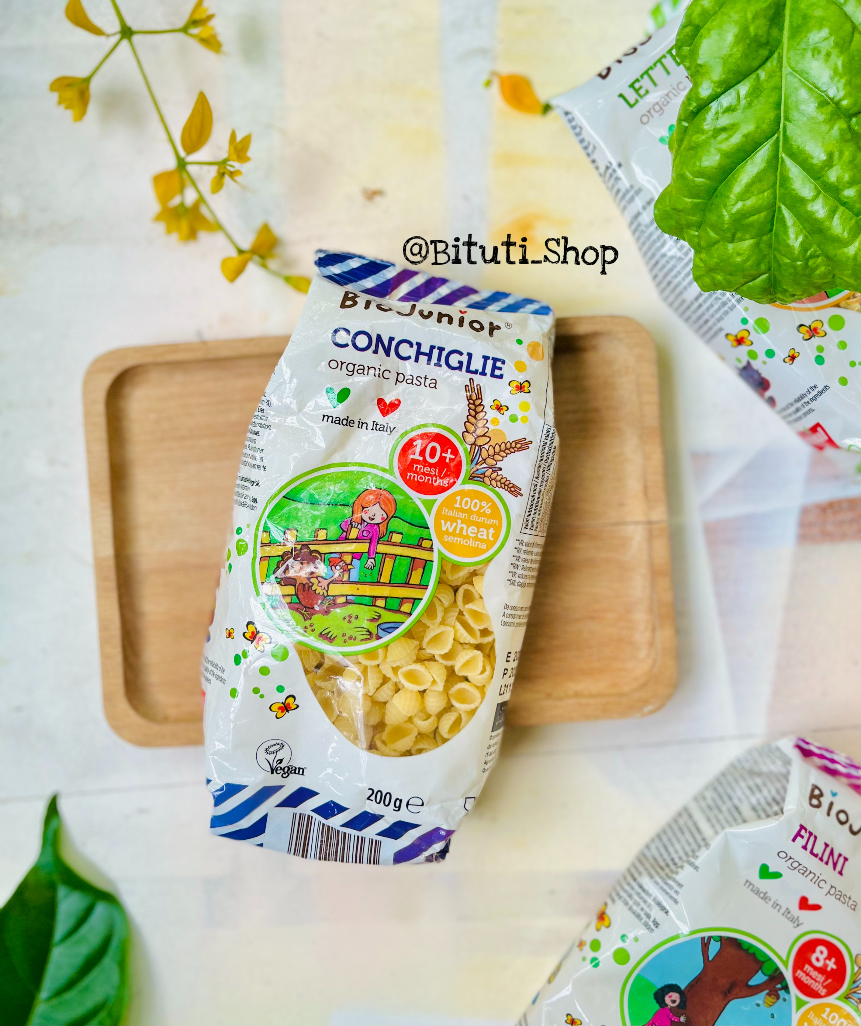 Mỳ nui rau củ hữu cơ BioJunior cho bé từ 8tháng