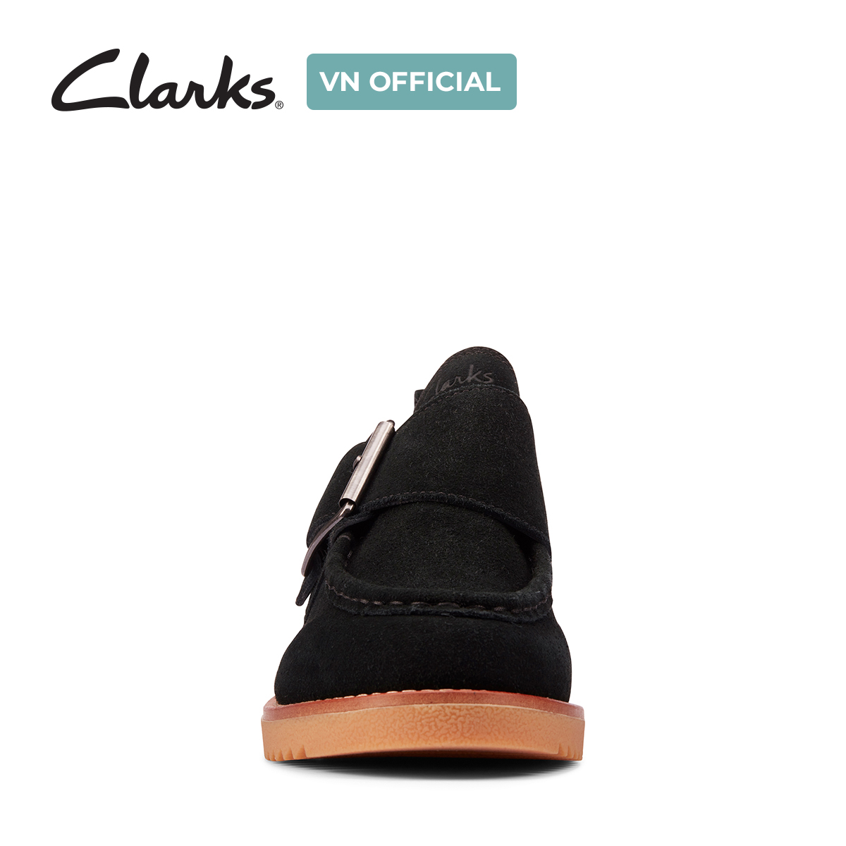 Giày Cao Gót 4cm Da Lộn Nữ Clarks - Eden Mid Monk