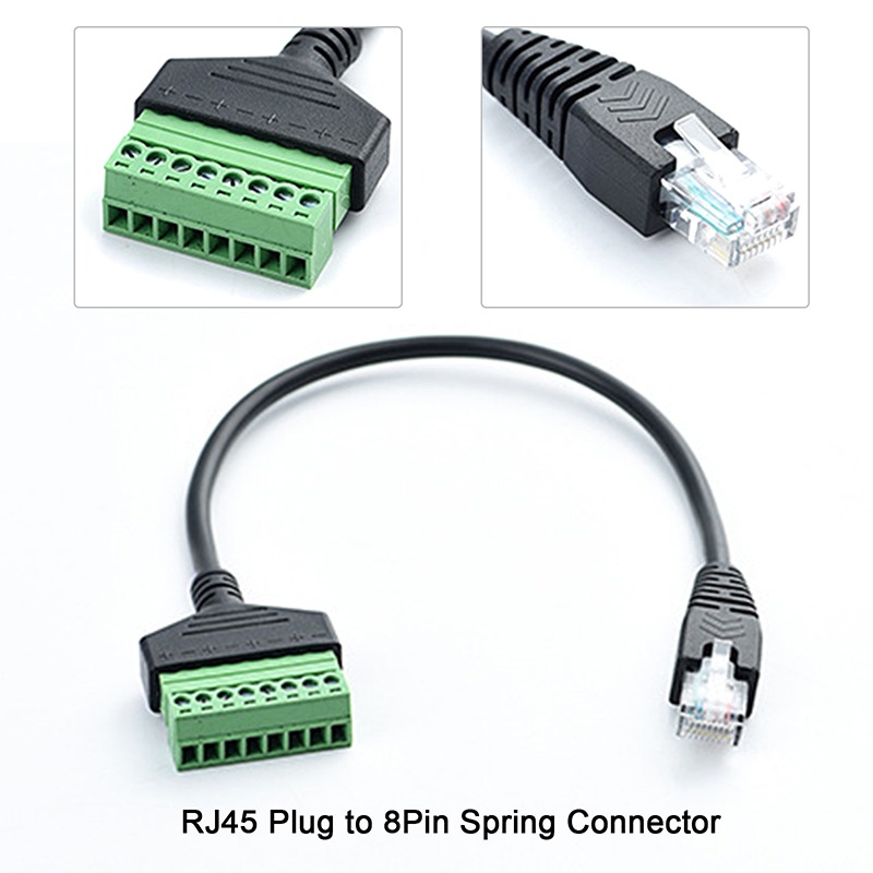 RJ45 Ethernet Male To 8 Pin AV Terminal Screw Adapter Converter Block ...