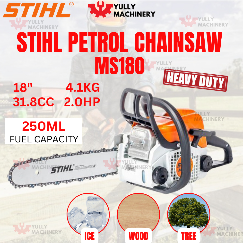 STIHL MS180 18 Chainsaw 2 Mix Engine With Anti Vibration System