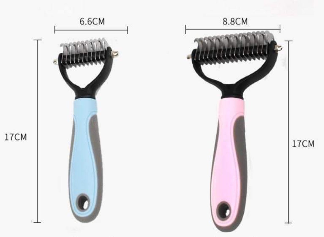 Lược gỡ rối lông cao cấp cho chó mèo/Dụng cụ chải lông chó mèo 2 mặt