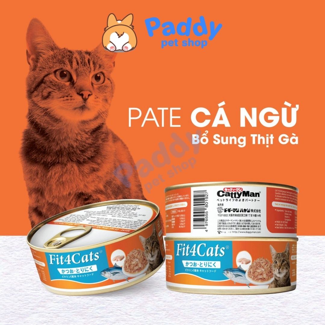 Pate Fit4Cats CattyMan Thịt Cá Ngừ Mix Cho Mèo Lon 160g thumbnail