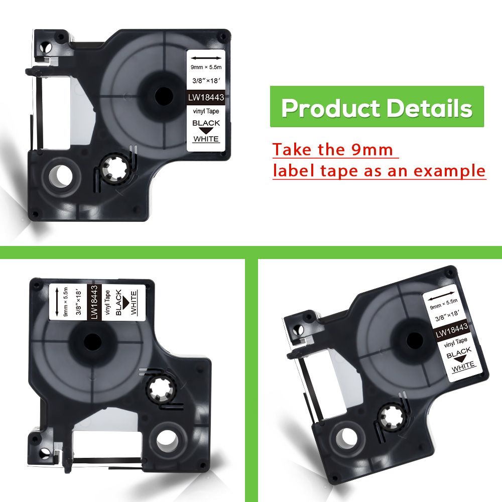 【Shop the Latest Trends】Ecowell Labeling Tape 18432 Compatible for Dymo ...