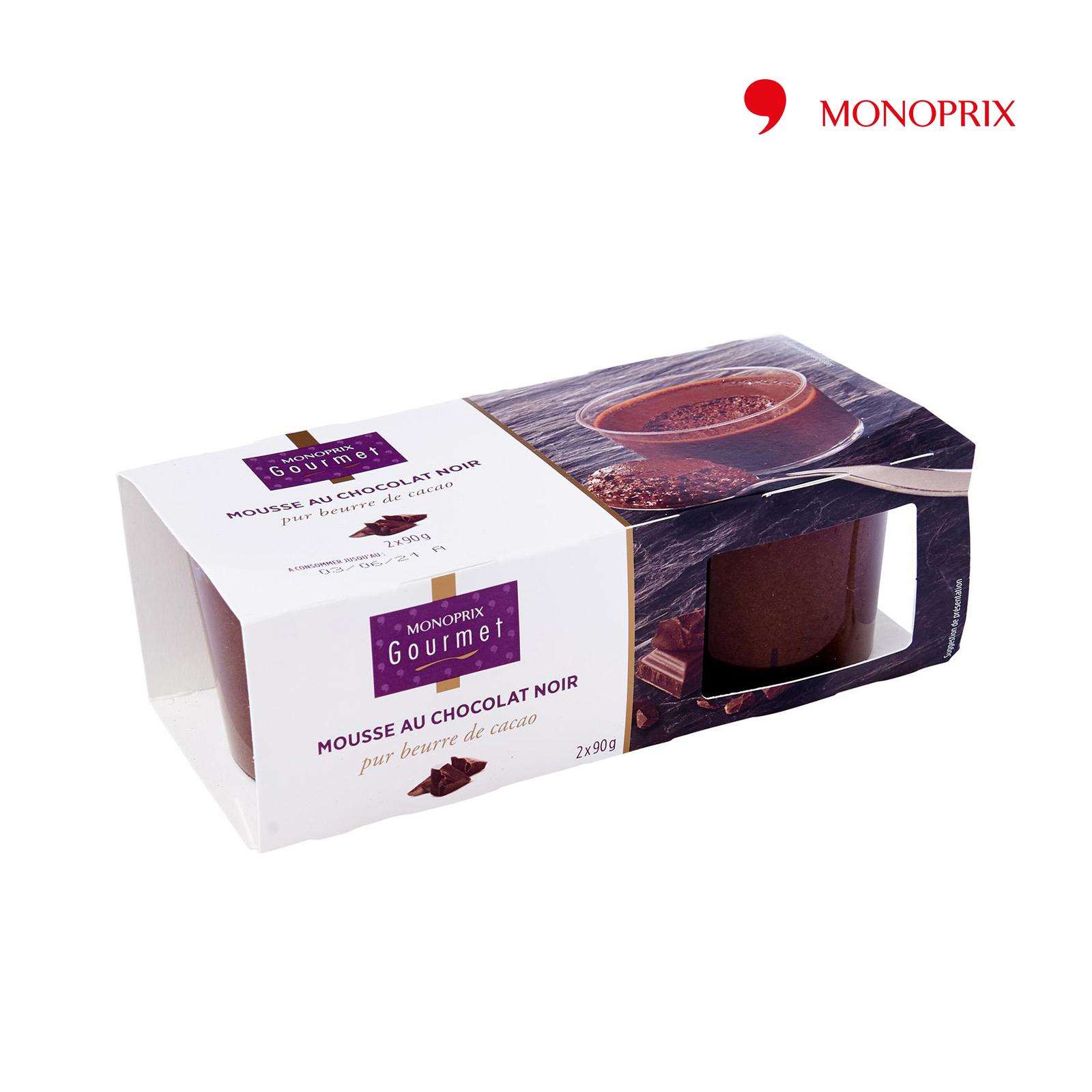 Monoprix Gourmet Dark Chocolate Mousse 2X90G Lazada Singapore
