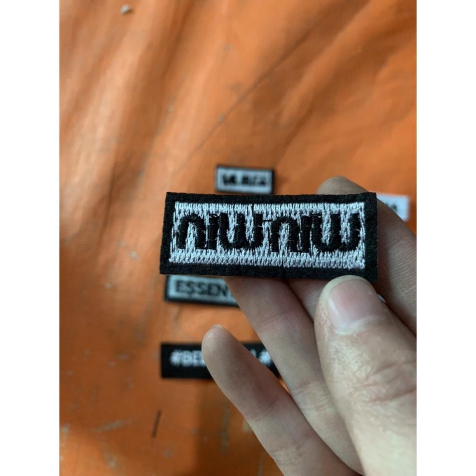 Miếng Sticker Thêu Ủi chữ miu miu