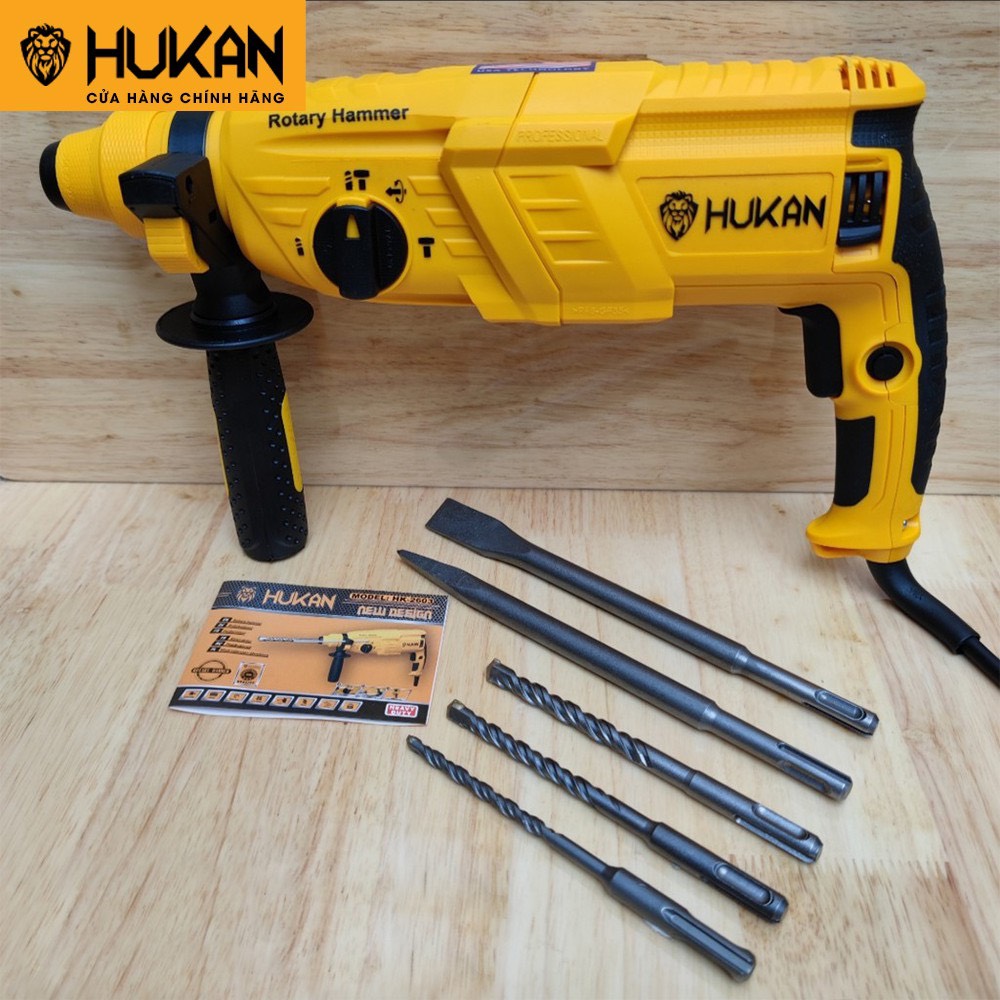Máy khoan bê tông Hukan , máy 3 chức năng động cơ dây đồng 100% công suất 1050W