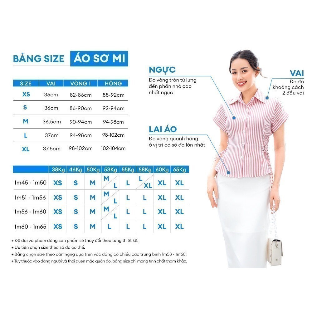 [15 - 17.5 |Voucher 8-12%] Áo sơ mi nữ đô kiểu GUMAC AD05050