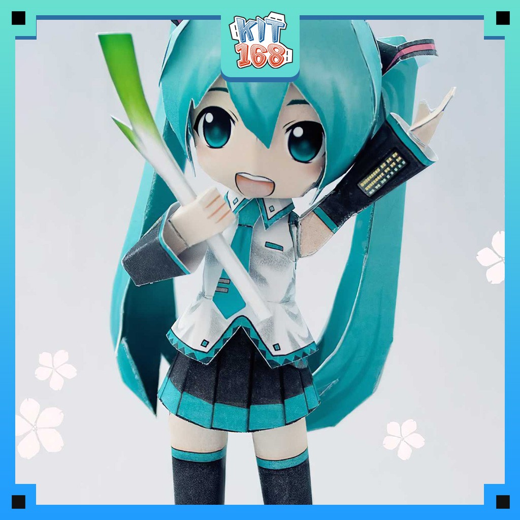 Mô hình giấy Anime Chibi Hatsune Miku - Vocaloid