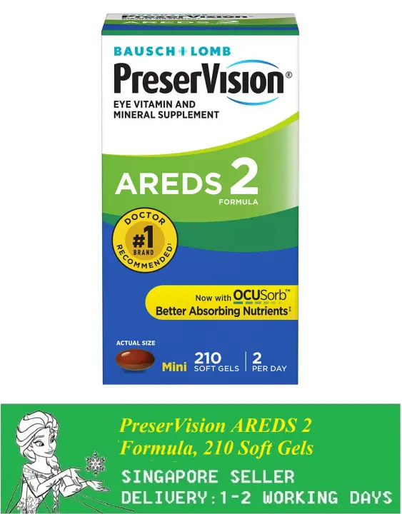 PreserVision AREDS 2 Formula, 210 Soft Gels(Exp:11/2026)