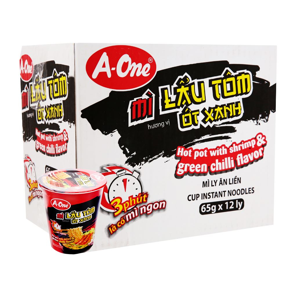 Combo 3 Ly Mì A-One Ly nhiều hương vị