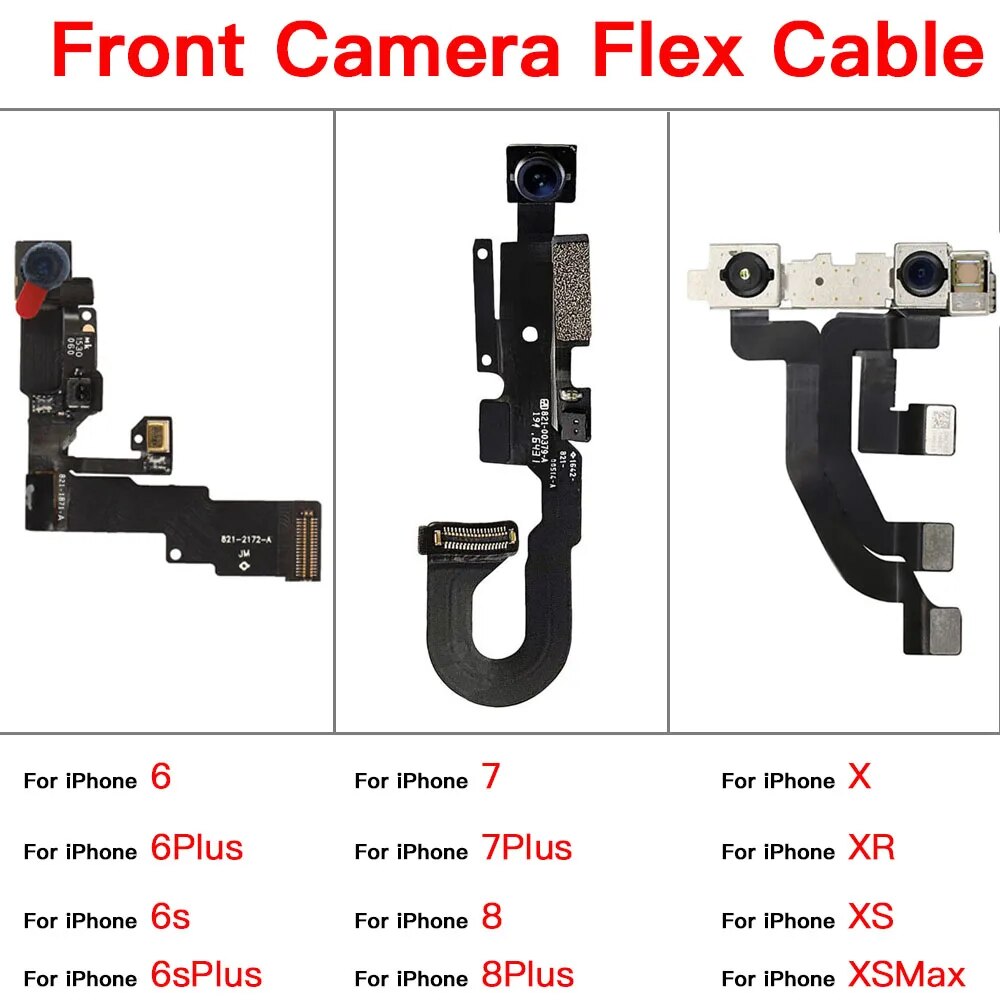 Front Camera With Proximity Sensor Flex Cable For iPhone 6 6P 6S 7 7P 8 Plus X XR XS Max Face Camera Module Replacement·.