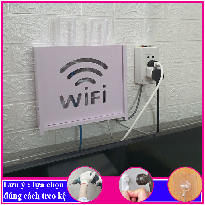 Kệ treo tường, kệ đặt modem wifi, đầu thu kỹ thuật số, remote, điện thoại - ảnh sản phẩm 4