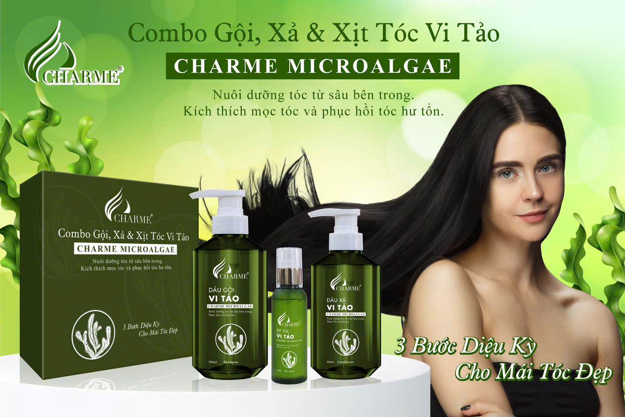 Combo gội xả vi tảo ( tặng xịt tóc )