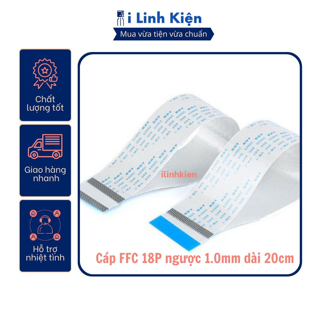 Cáp FFC 18P ngược 1.0mm dài 20cm loại 1