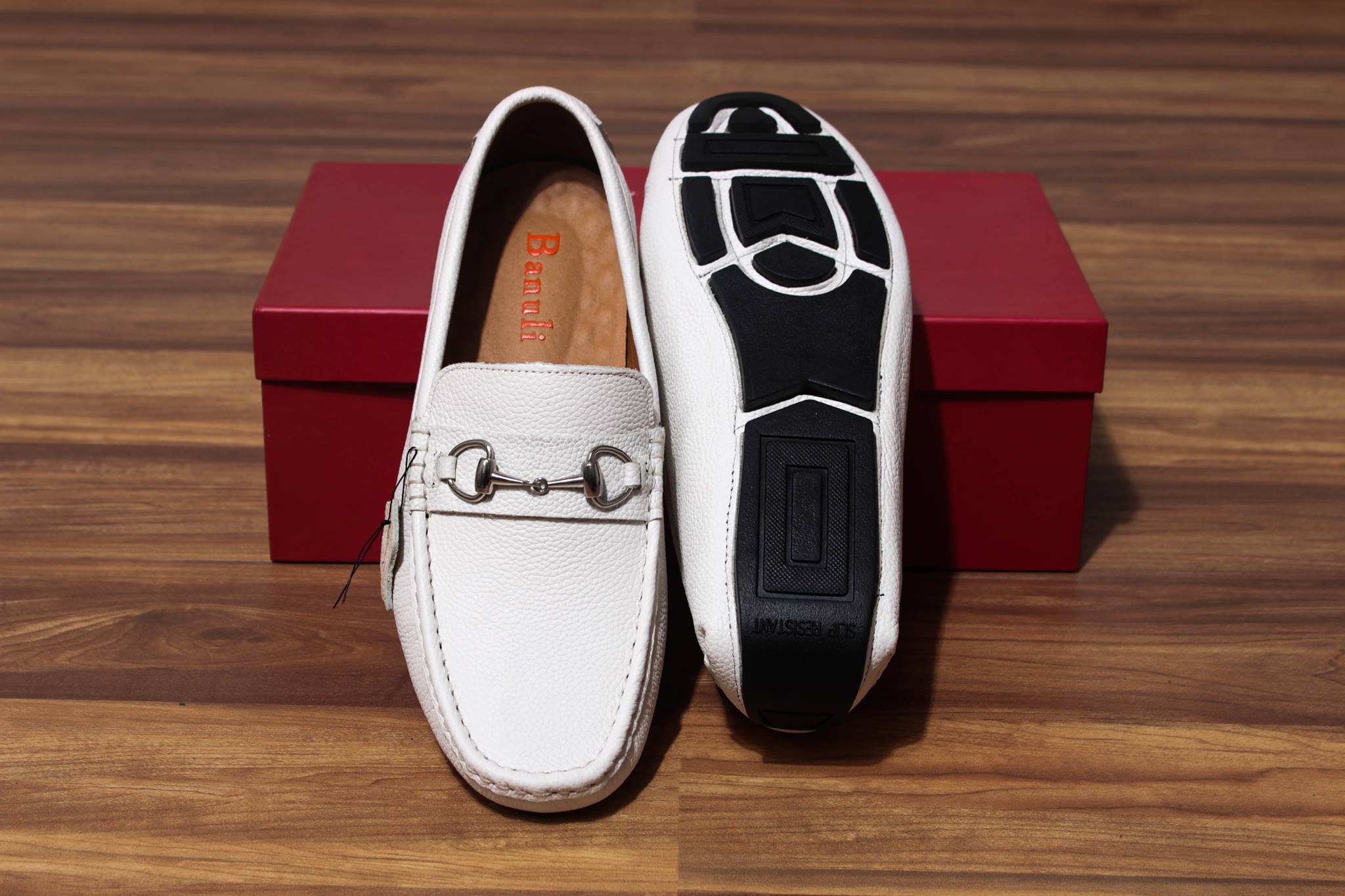 Giày Lười Banuli Nam Da C8ML2T0 - Kiểu Slip-Ons (Moccasins construction)