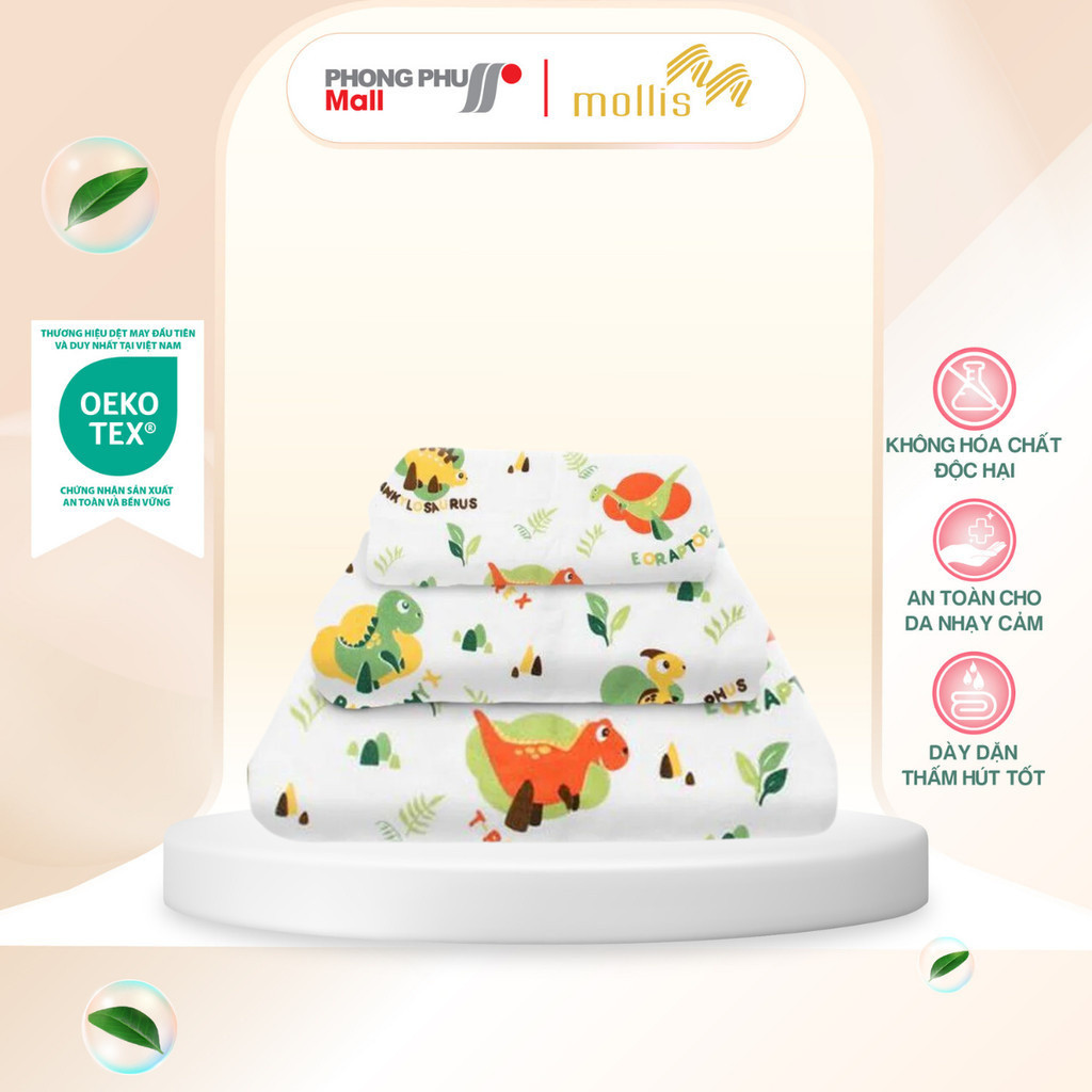 Khăn Mặt Trẻ Em Mollis Cotton FM5A 40x80cm